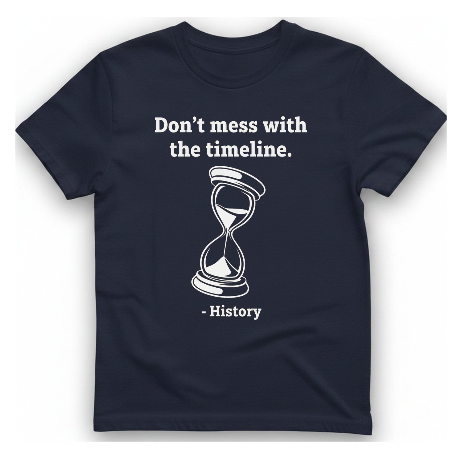 Time Travel Paradox T-Shirt - Heather Navy front