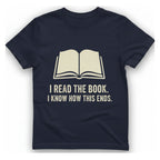 I Read The Book T-Shirt - Heather Navy front