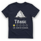 Titanic Iceberg Review T-Shirt - Heather Navy front