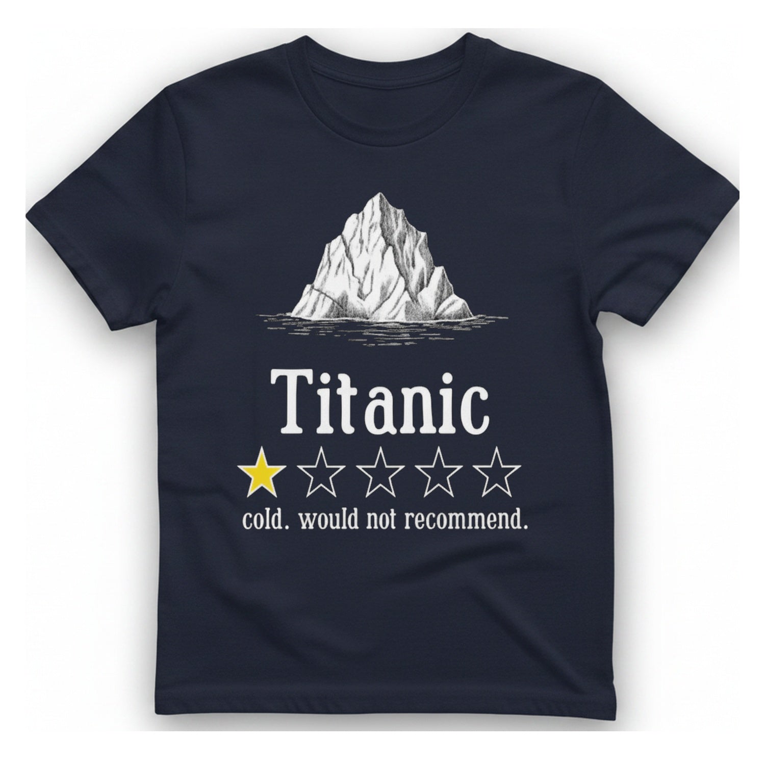 Titanic Iceberg Review T-Shirt - Heather Navy front