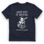 Galileo And Yet It Moves T-Shirt - Heather Navy front