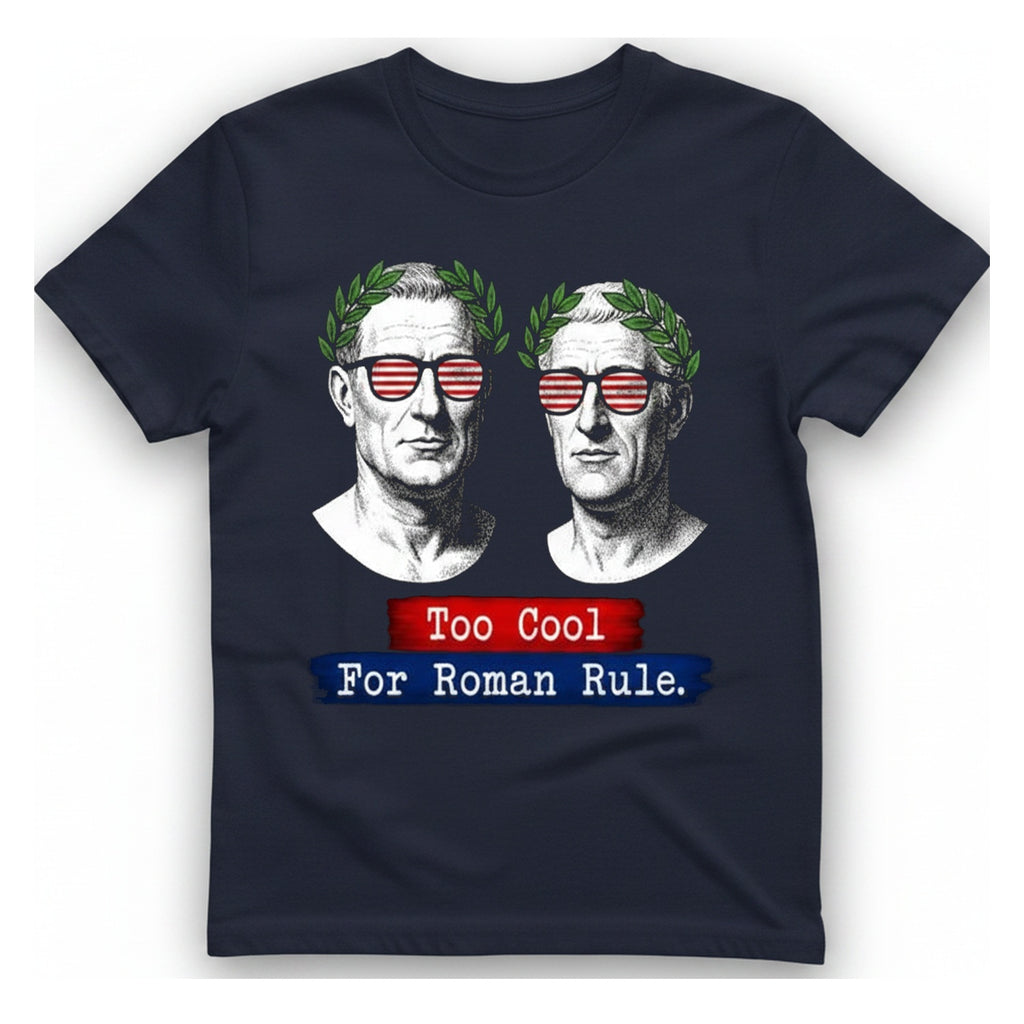 Too Cool For Roman Rule T-Shirt - Heather Navy front
