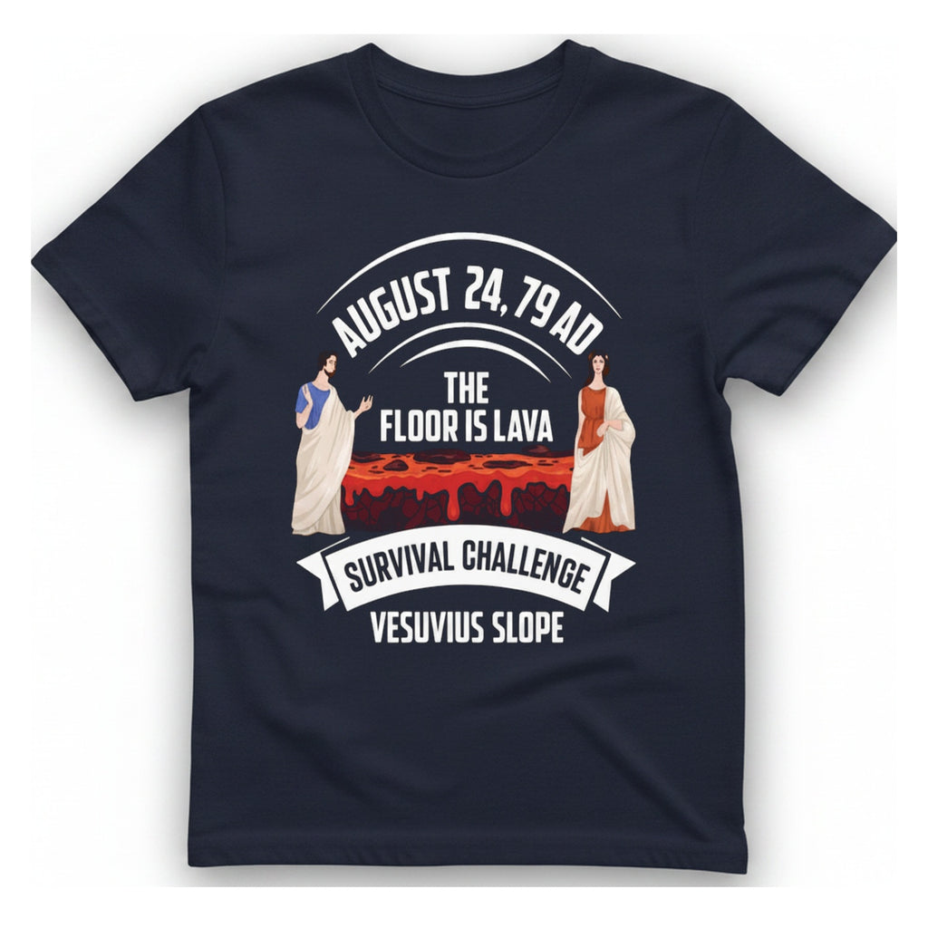 Vesuvius Lava Challenge T-Shirt - Heather Navy front