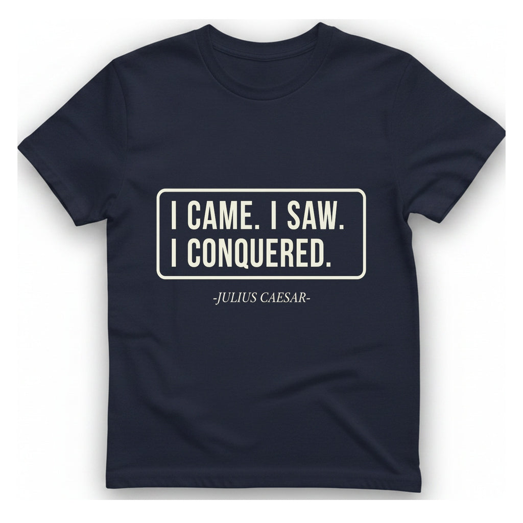 I Came I Saw I T-Shirt - Heather Navy front