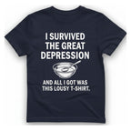 Great Depression T-Shirt - Heather Navy front