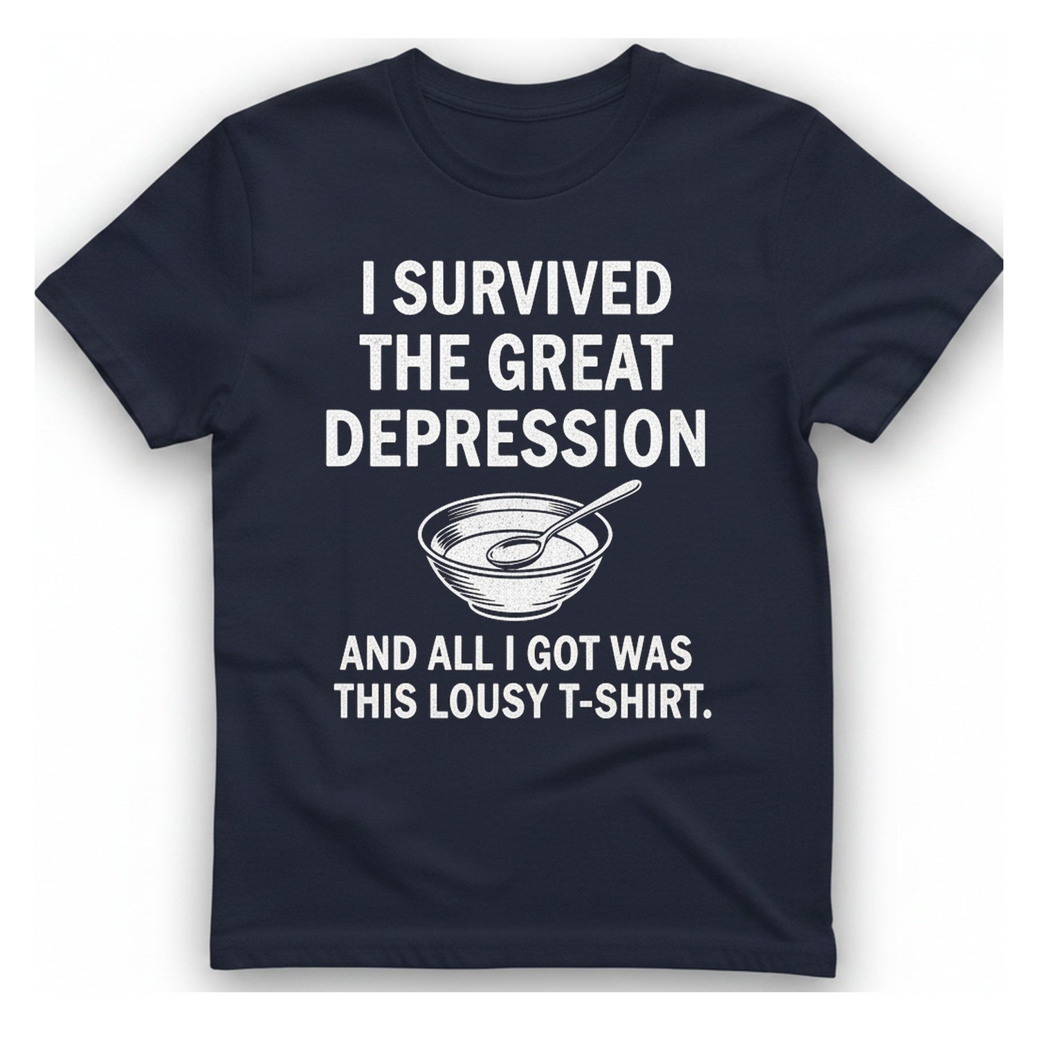 Great Depression T-Shirt - Heather Navy front