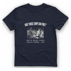 Spanish Armada Fire Ships T-Shirt - Heather Navy front