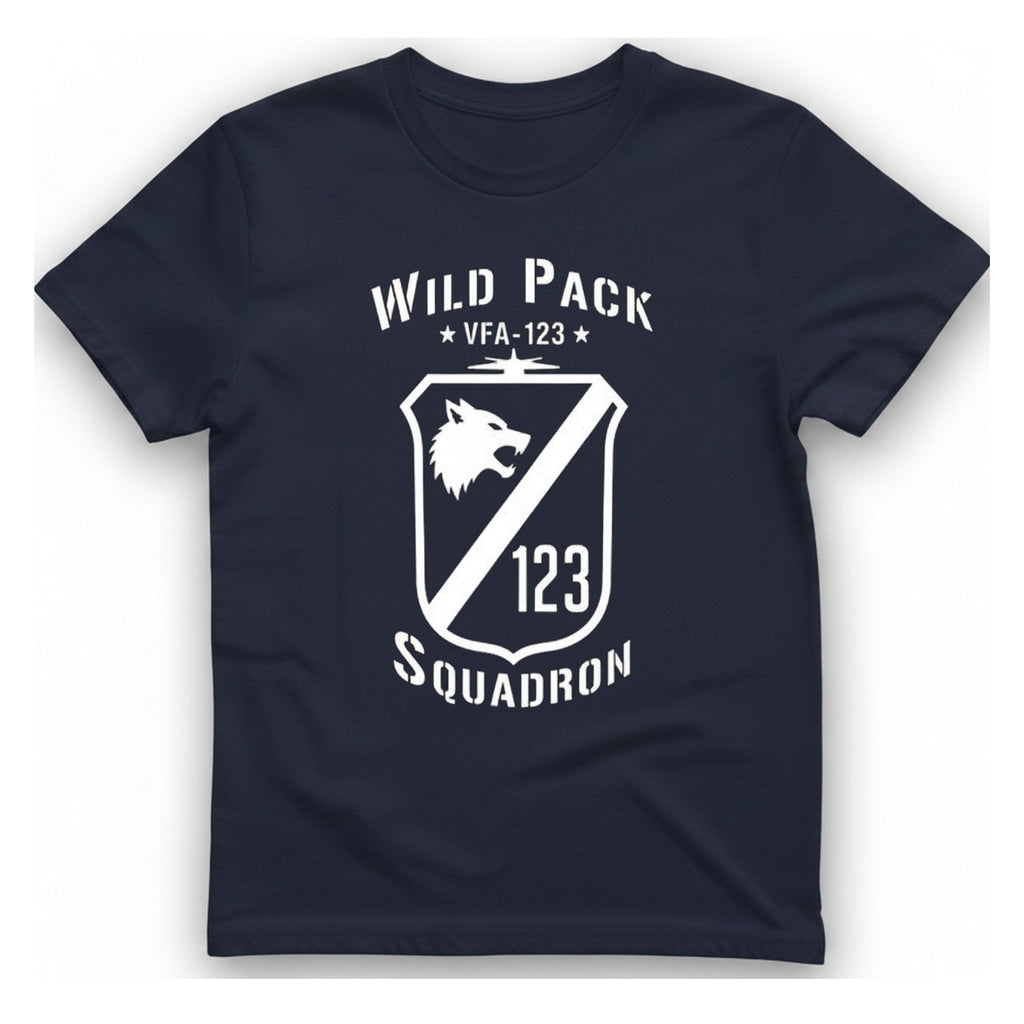 Wild Pack Squadron T-Shirt - Heather Navy front