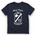 Wild Pack Squadron T-Shirt - Heather Navy front
