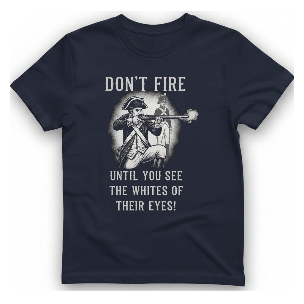 Don'T Fire Until You See T-Shirt - Heather Navy front