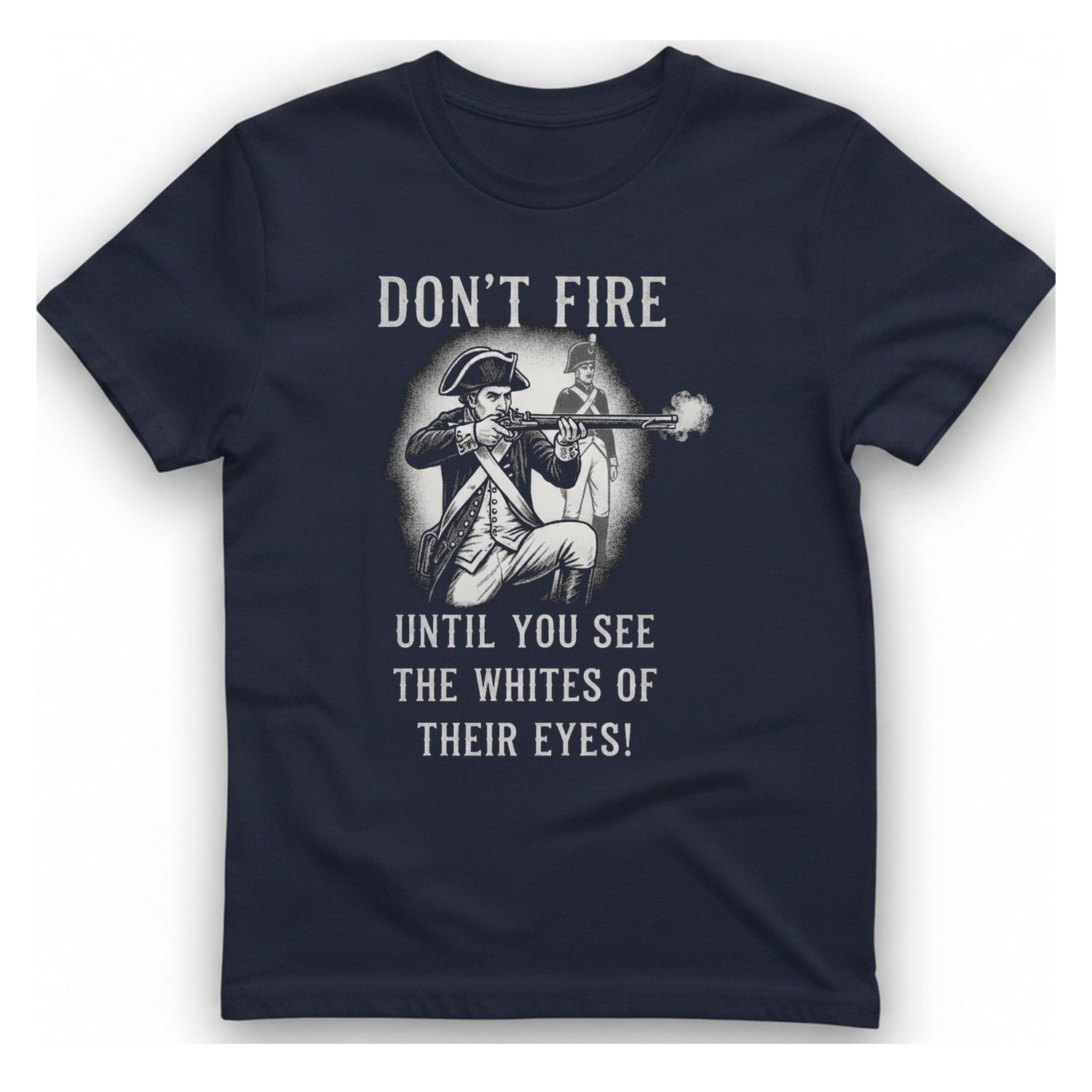 Don'T Fire Until You See T-Shirt - Heather Navy front