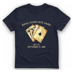Royal Flush Hand T-Shirt - Heather Navy front