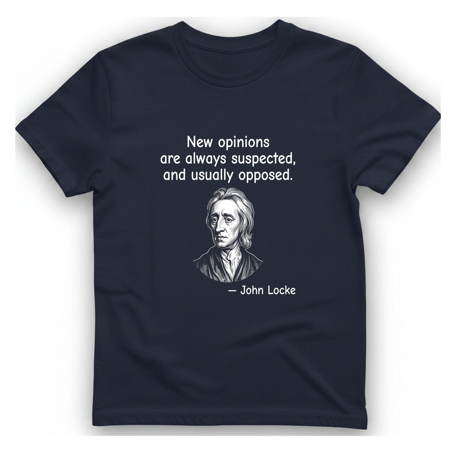 Locke New Opinions T-Shirt - Heather Navy front