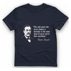 Theodore Roosevelt Quote T-Shirt - Heather Navy front