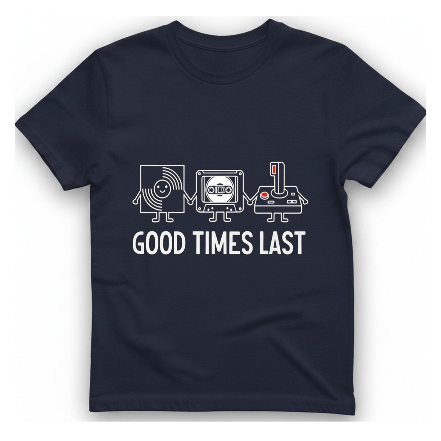 Good Times Last T-Shirt - Heather Navy front