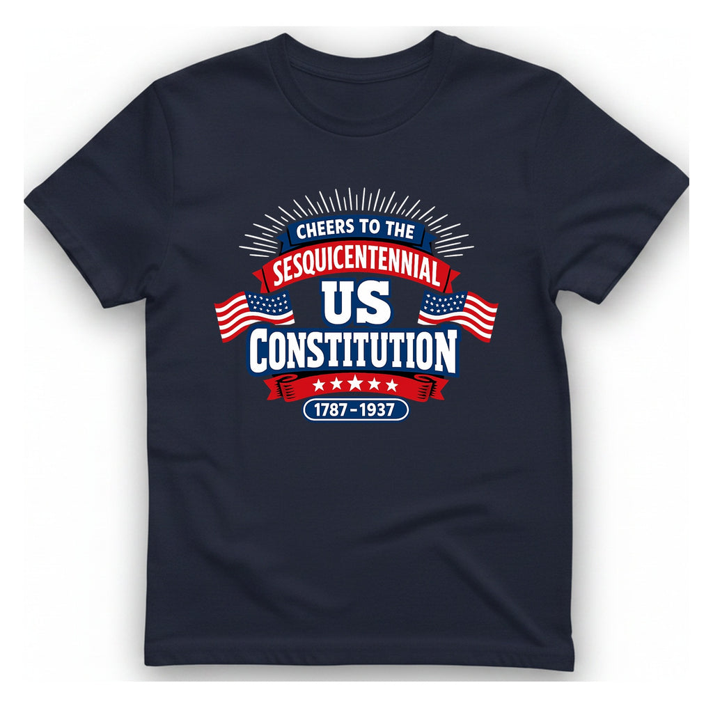Cheers To The Sesquicentennial Us T-Shirt - Heather Navy front