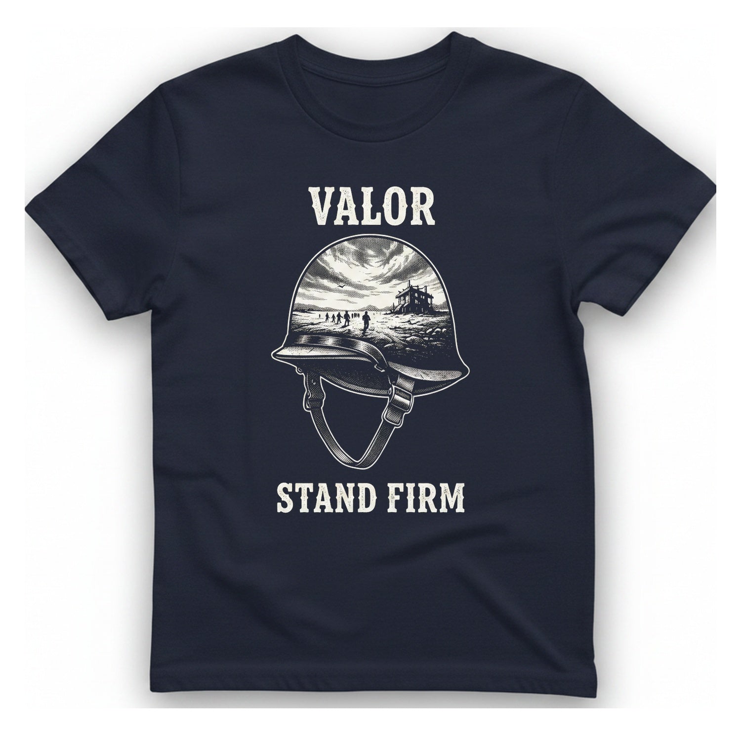 Valor Stand Firm T-Shirt - Heather Navy front