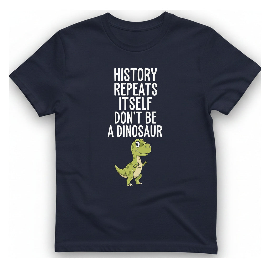 History Repeats Itself T-Shirt - Heather Navy front