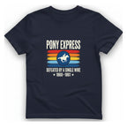 Pony Express Memorial T-Shirt - Heather Navy front