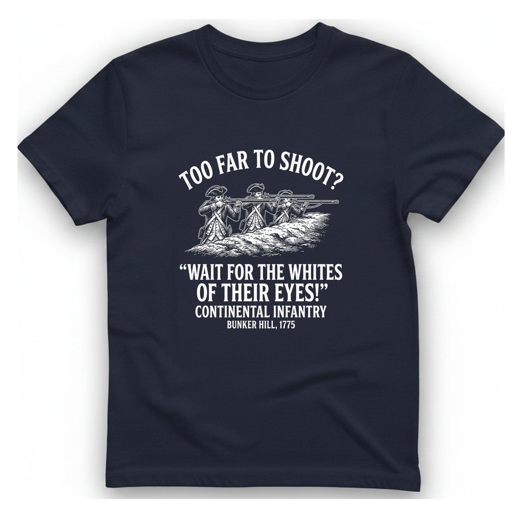 Whites of Their Eyes Bunker T-Shirt - Heather Navy front