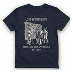 Lost Settlement Disappearance T-Shirt - Heather Navy front