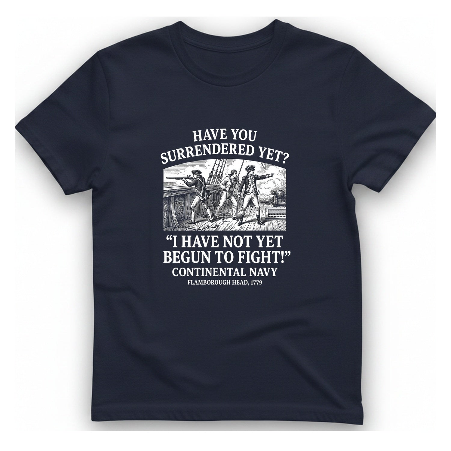 Not Yet Begun To Fight T-Shirt - Heather Navy front