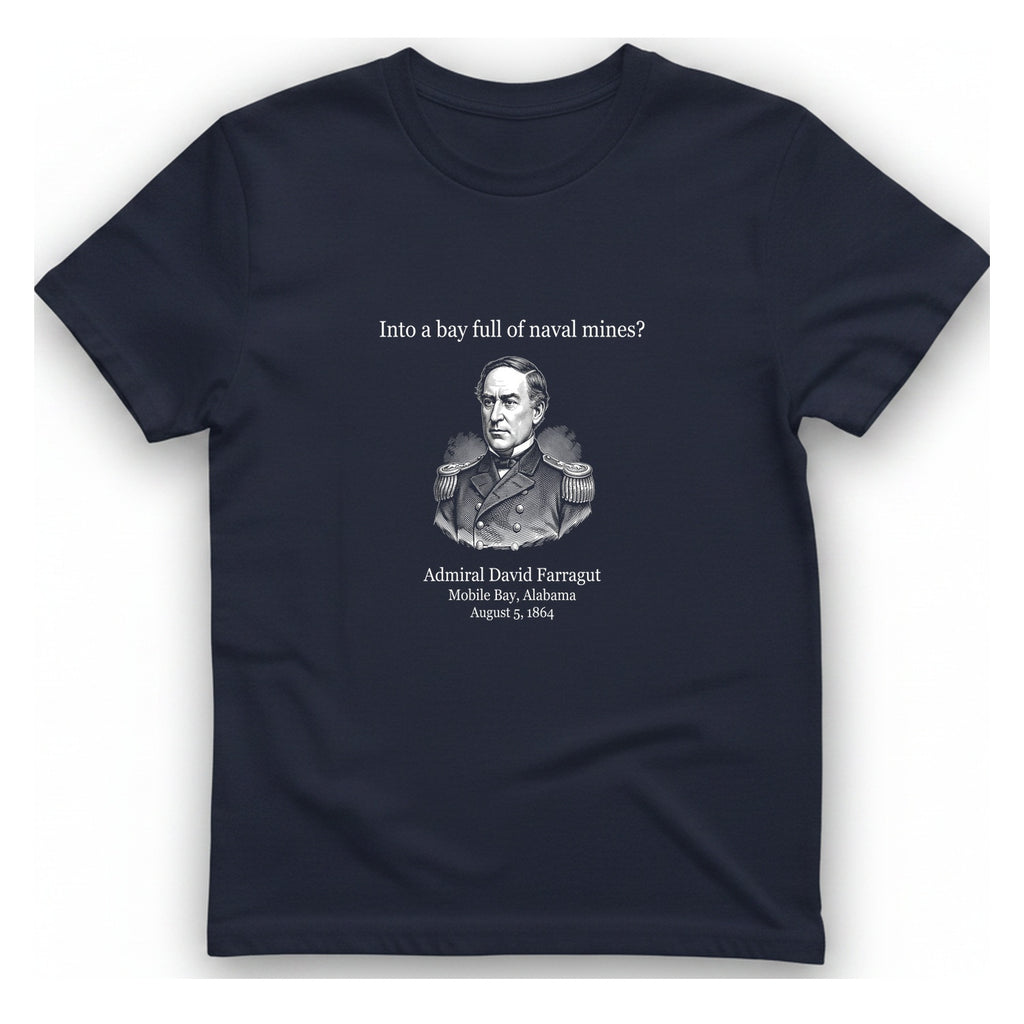 Mobile Bay Minefield T-Shirt - Heather Navy front