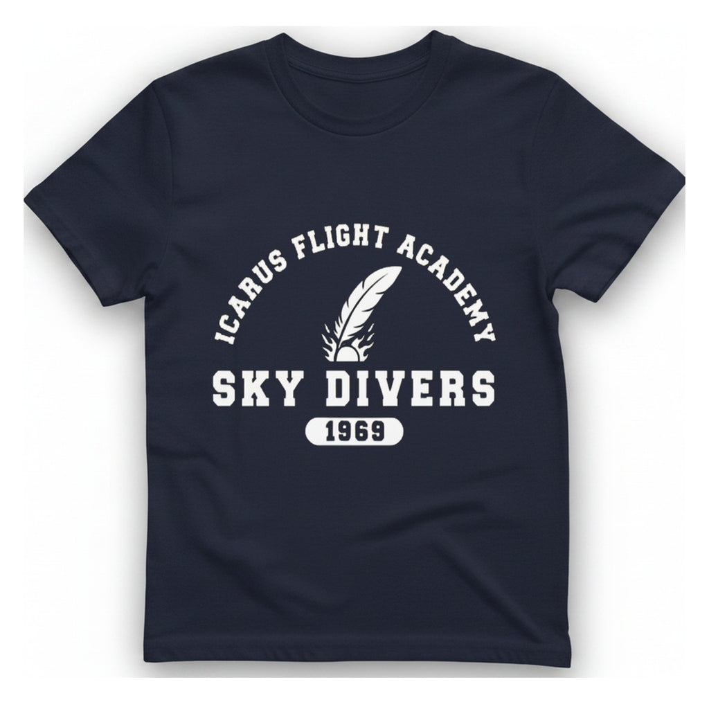 Icarus Flight Academy T-Shirt - Heather Navy front