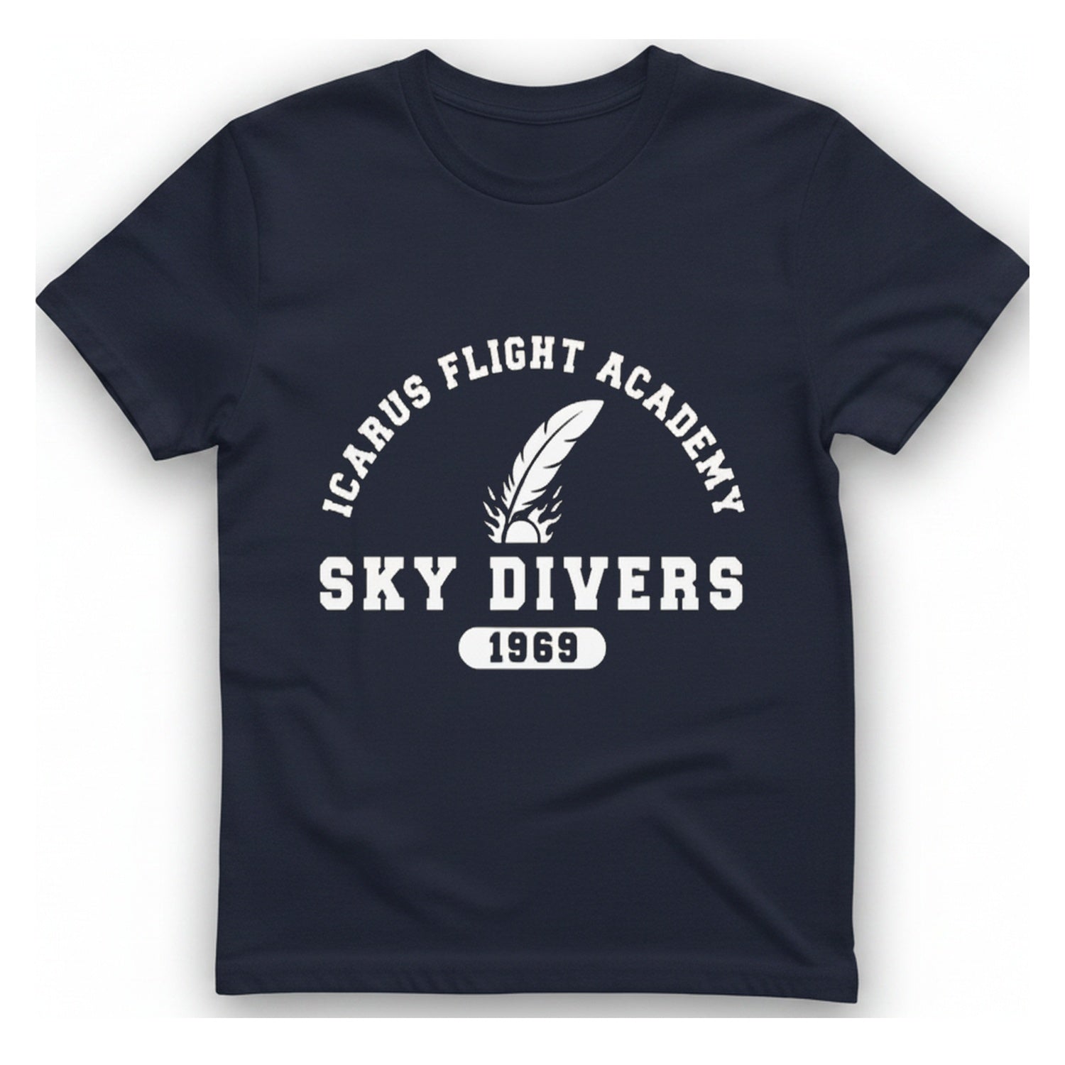Icarus Flight Academy T-Shirt - Heather Navy front