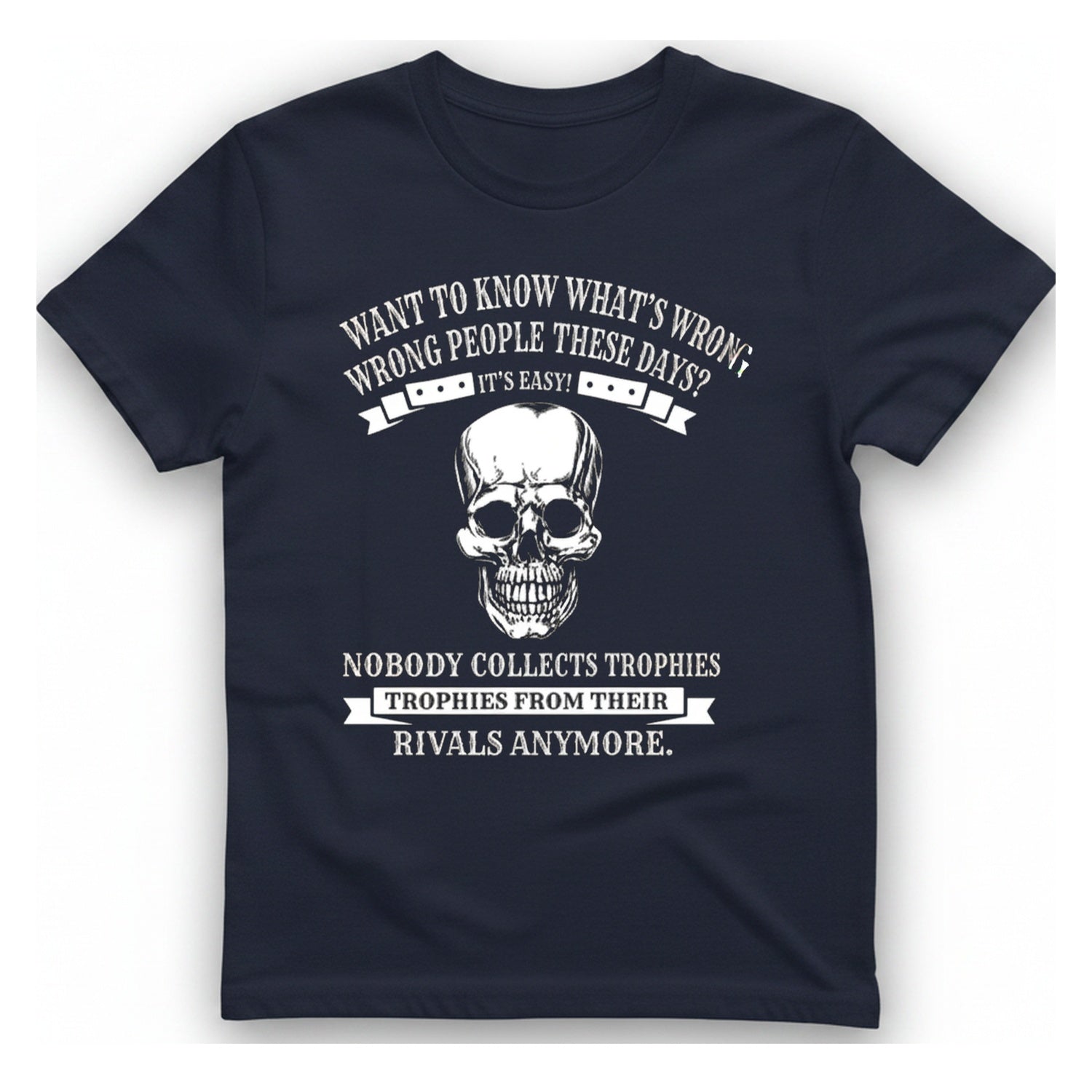 Trophies From Rivals T-Shirt - Heather Navy front