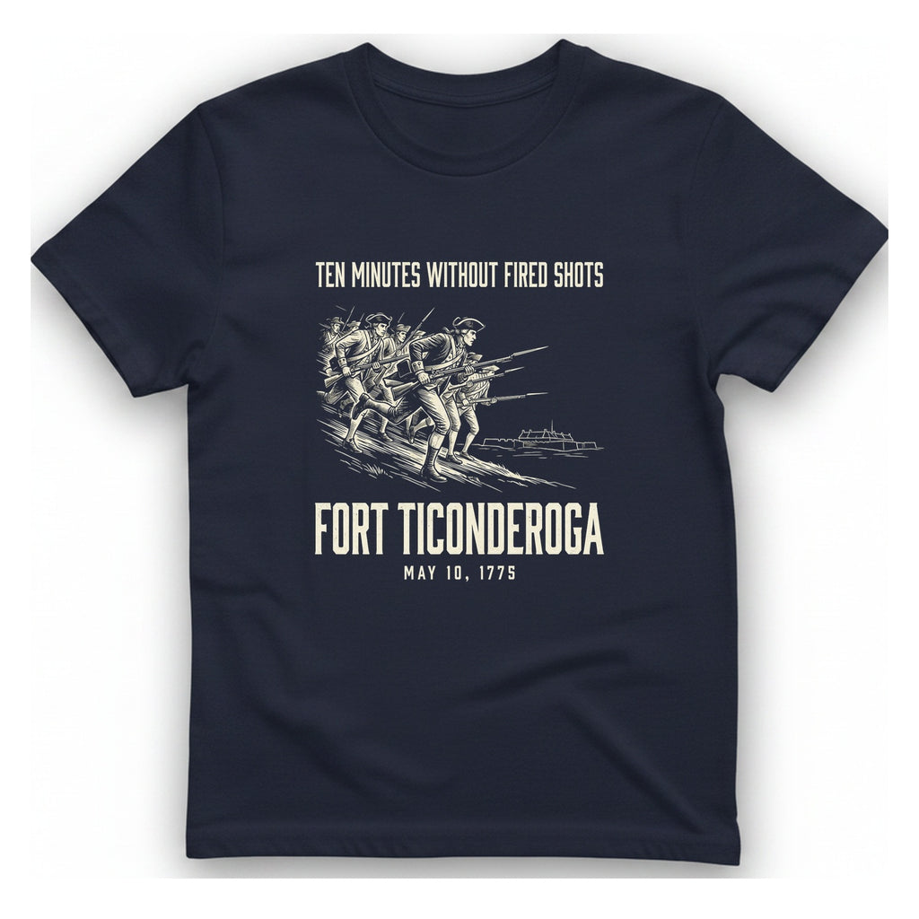 Fort Ticonderoga Ten Minutes T-Shirt - Heather Navy front
