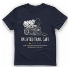 Haunted Trail Cafe T-Shirt - Heather Navy front