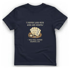 Dead Mans Hand Poker T-Shirt - Heather Navy front