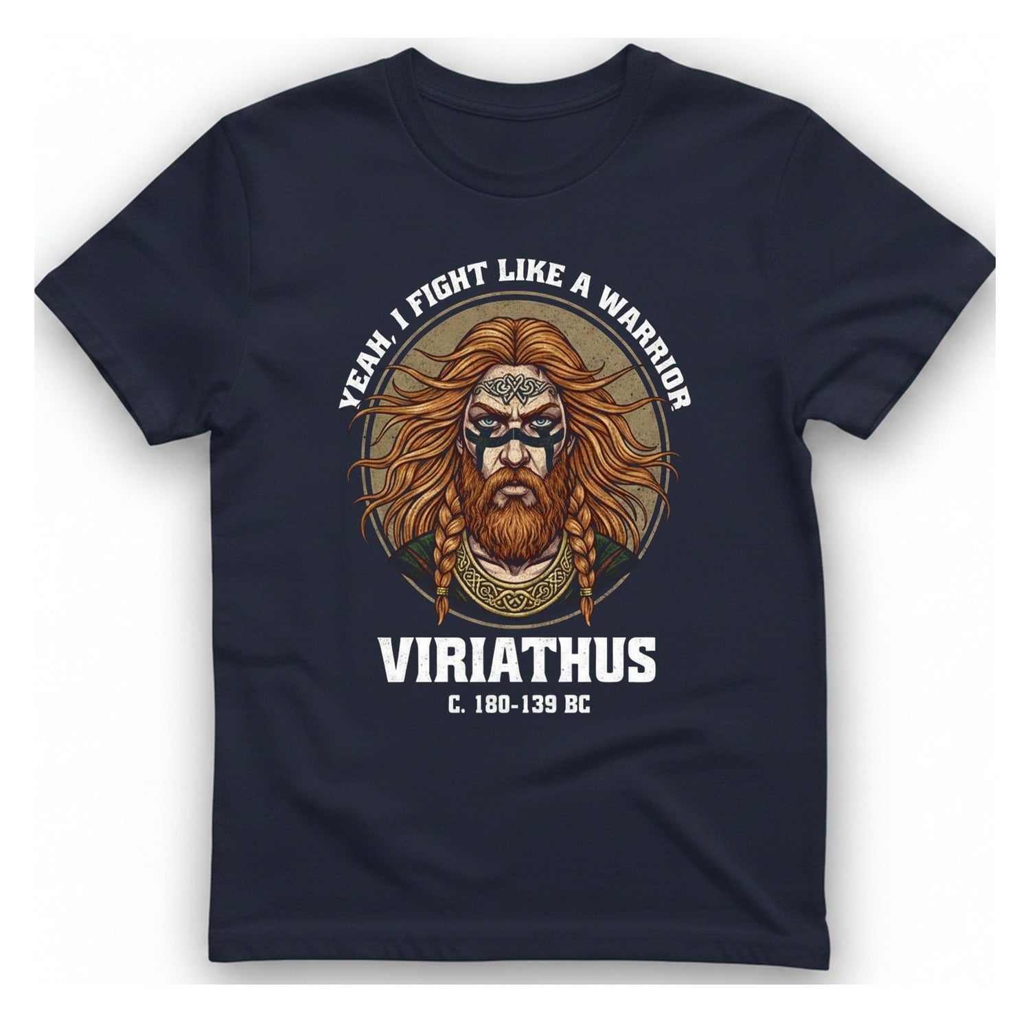 Viriathus Warrior T-Shirt - Heather Navy front