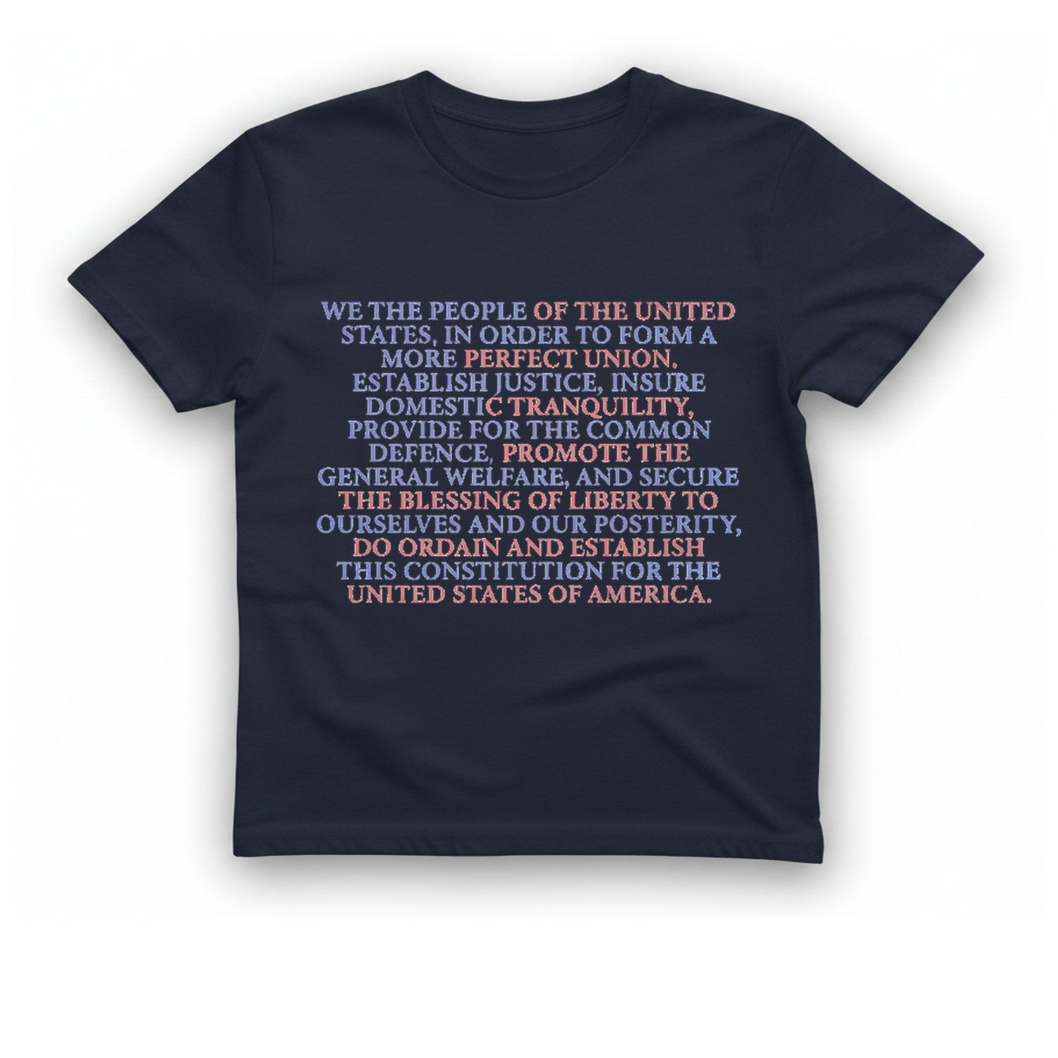 We The People T-Shirt - Heather Navy front