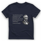 Frederick Douglass Quote T-Shirt - Heather Navy front