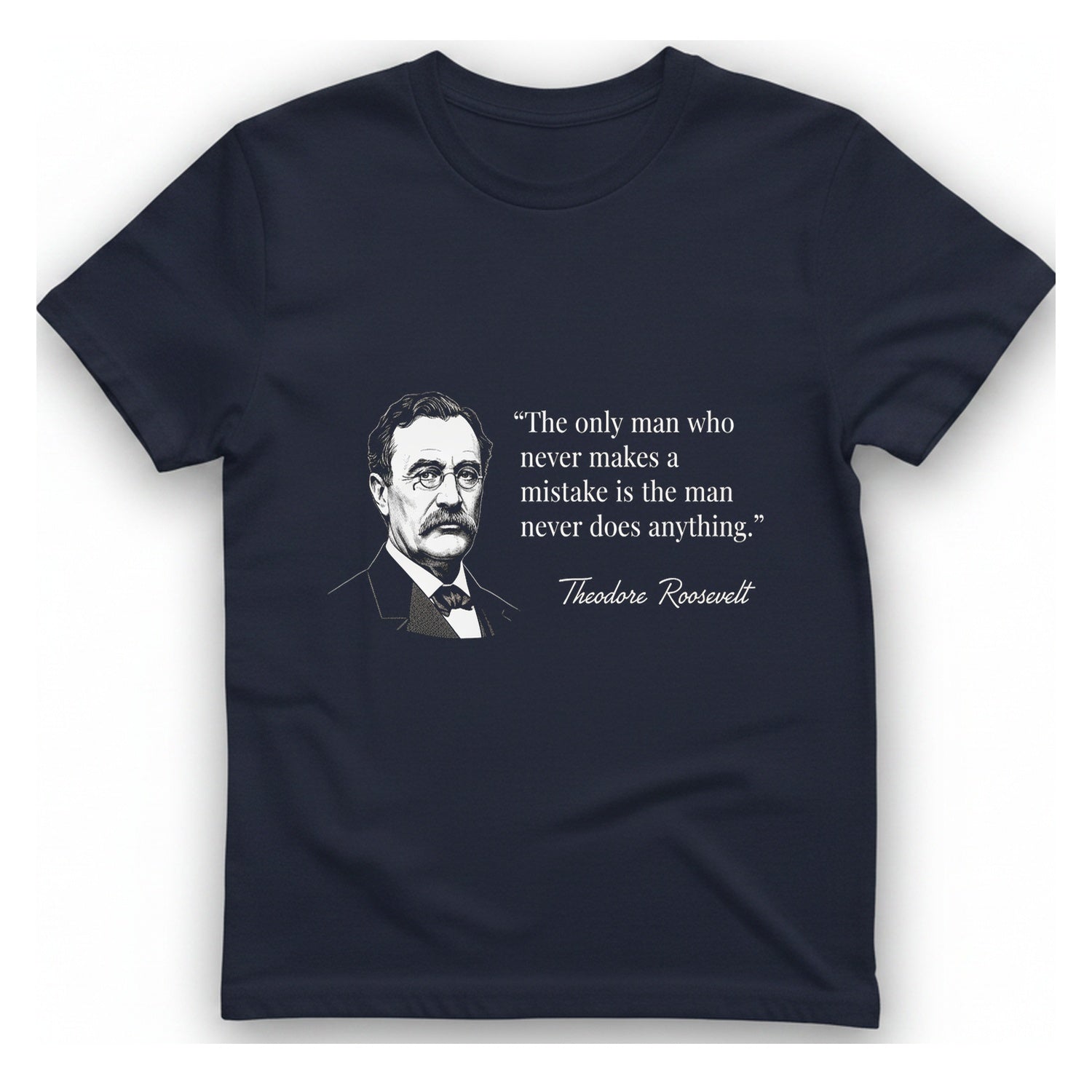 The Only Man Who Never T-Shirt - Heather Navy front