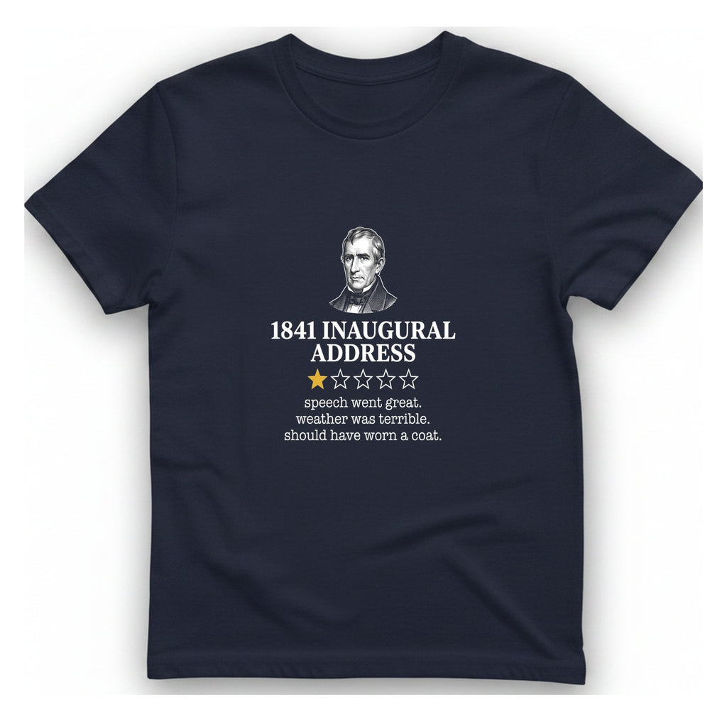 Inaugural Address Review T-Shirt - Heather Navy front