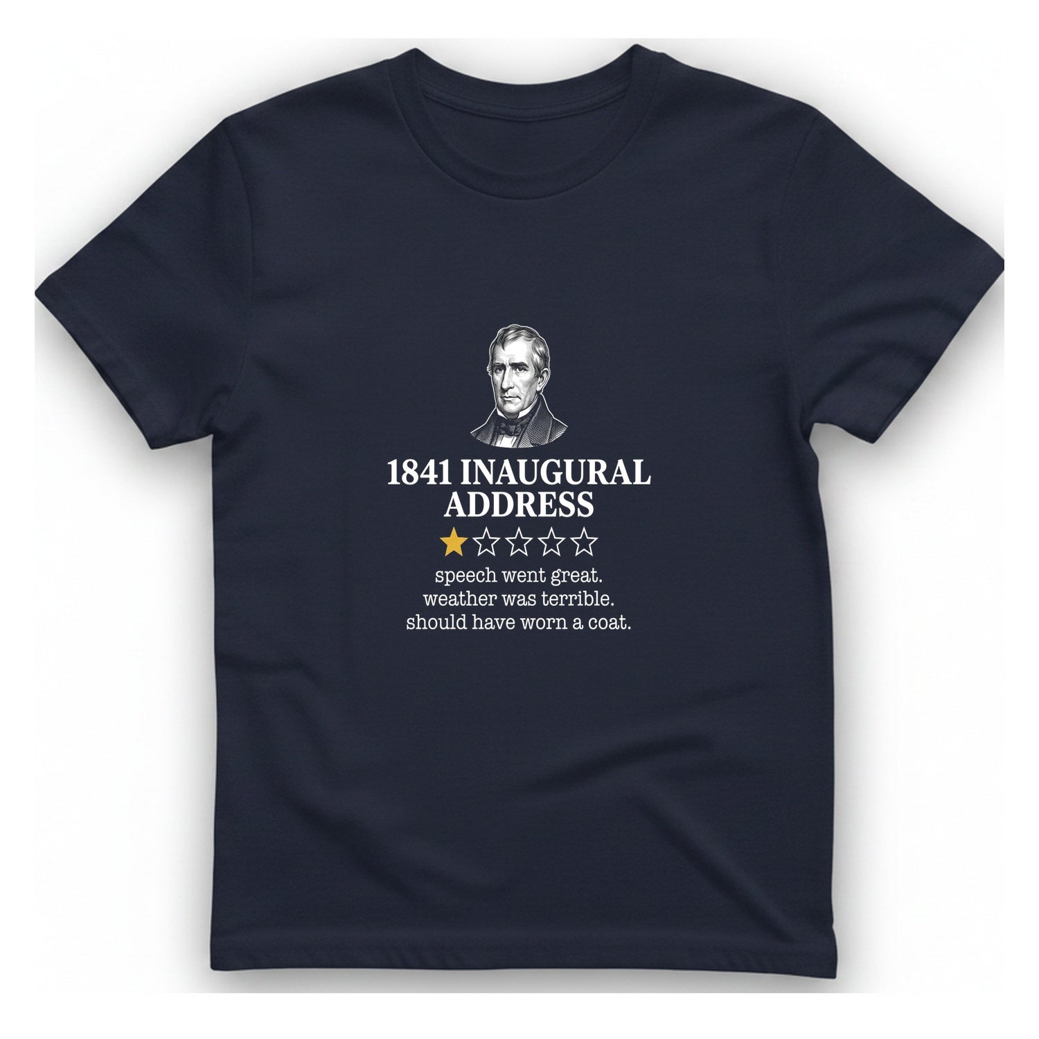 Inaugural Address Review T-Shirt - Heather Navy front