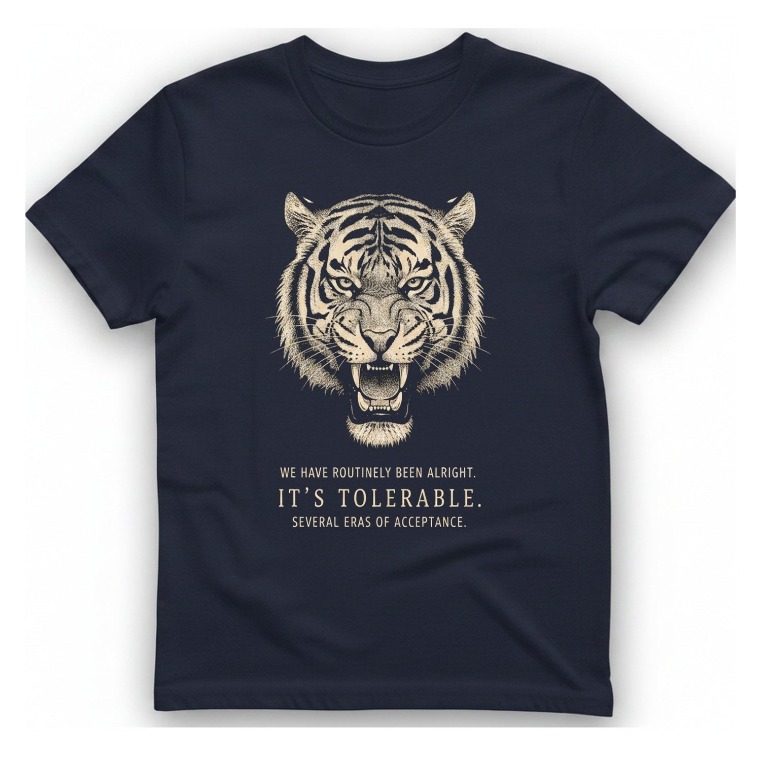 It Tolerable Tiger T-Shirt - Heather Navy front