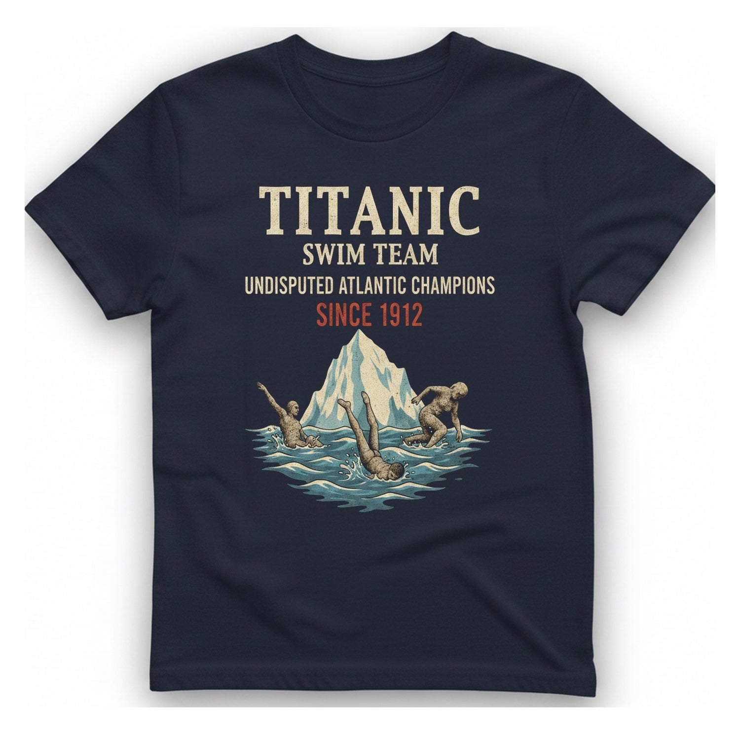 Titanic Swim Team T-Shirt - Heather Navy front