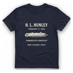 Css Hunley Submarine Memorial T-Shirt - Heather Navy front