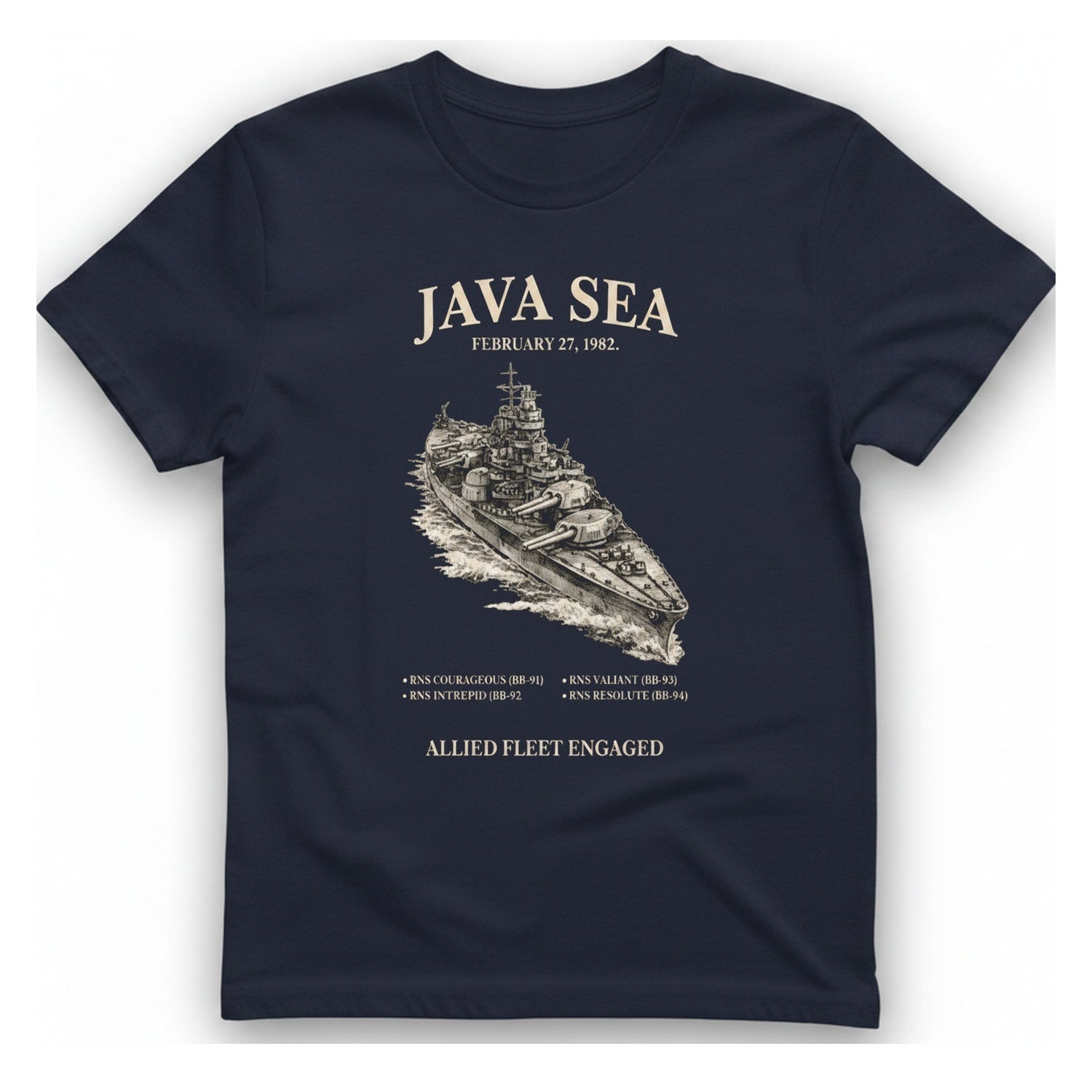 Java Sea Engagement T-Shirt - Heather Navy front