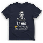 Titanic One Star Review T-Shirt - Heather Navy front
