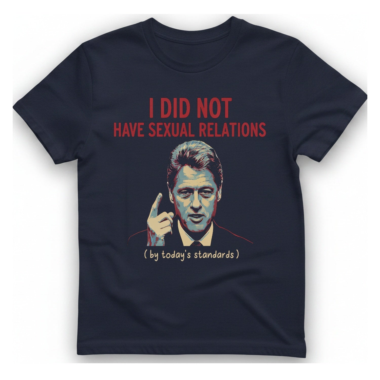 I Did Not Have Sexual T-Shirt - Heather Navy front