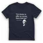 George Washington No Excuse T-Shirt - Heather Navy front