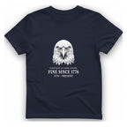 Stressed Eagle Fine Since T-Shirt - Heather Navy front