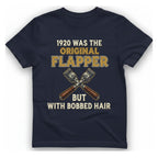 Was The Original Flapper T-Shirt - Heather Navy front