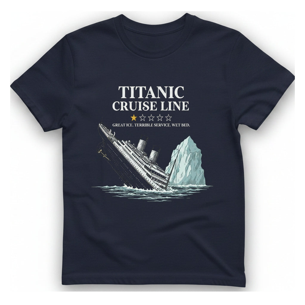 Titanic Cruise Line T-Shirt - Heather Navy front