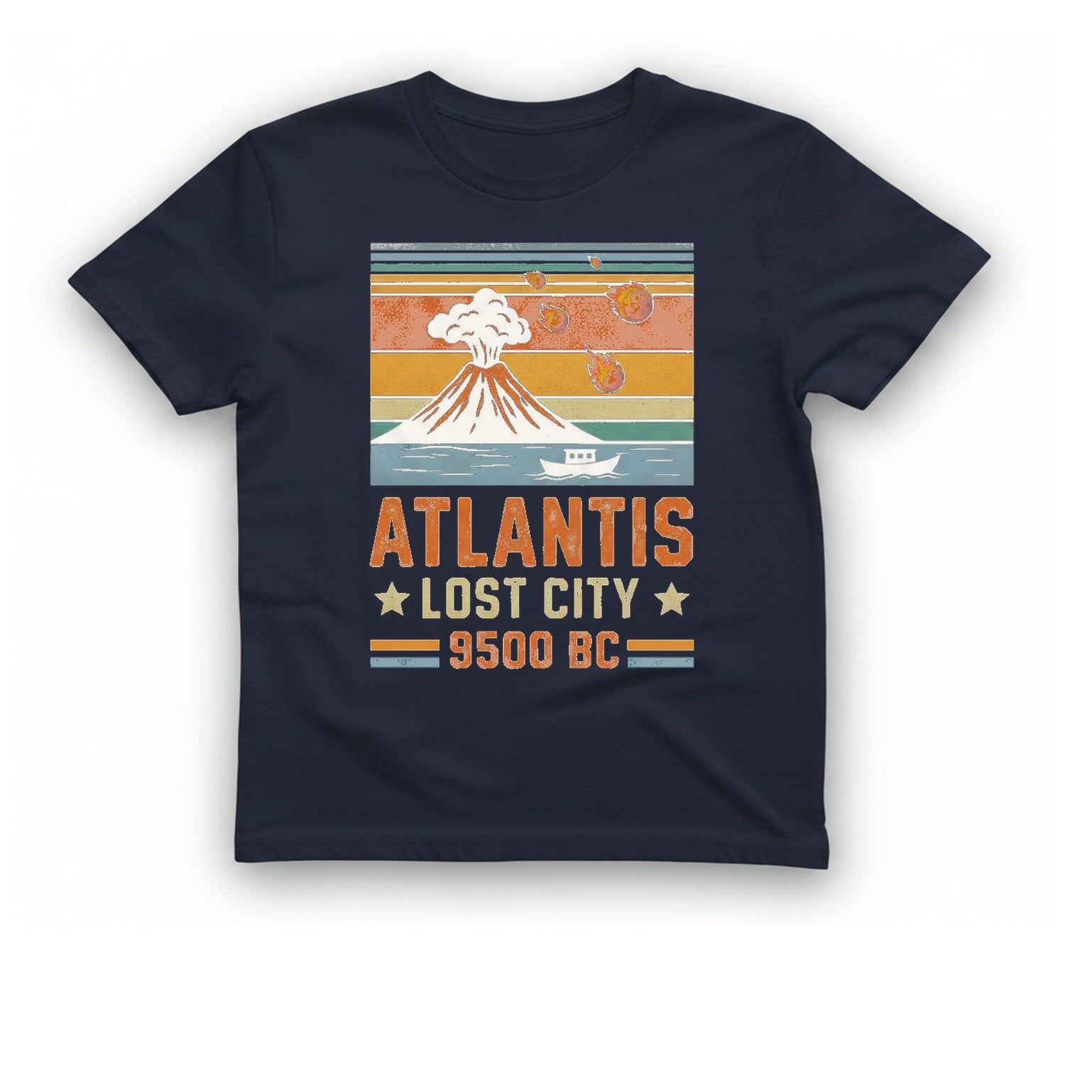 Atlantis Lost City T-Shirt - Heather Navy front